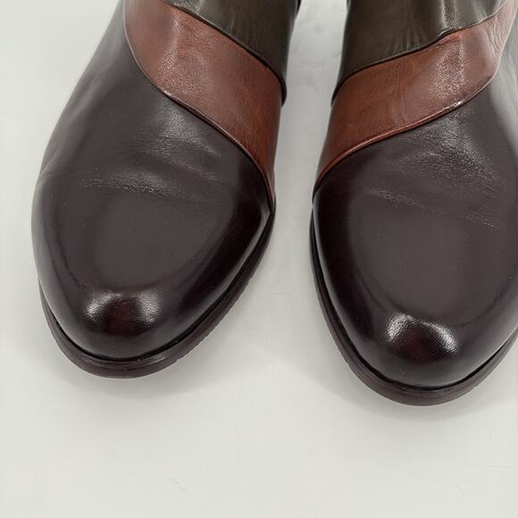 Regarde Le Ciel Women’s Brown Leather Color Block Ankle Boots Size 38 - Picture 4 of 13